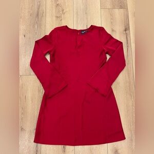 Gap Vibrant Red Satin Longsleeve dress